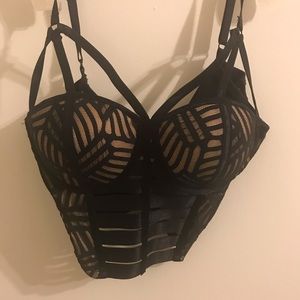 Black and Tan corset.